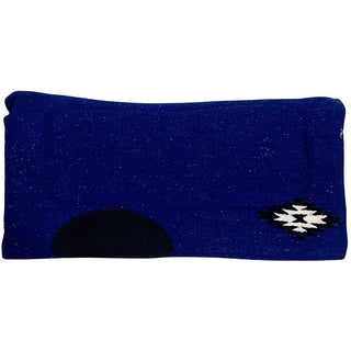 Mustang Embroidered Contoured Navajo Pony Pad, Blue