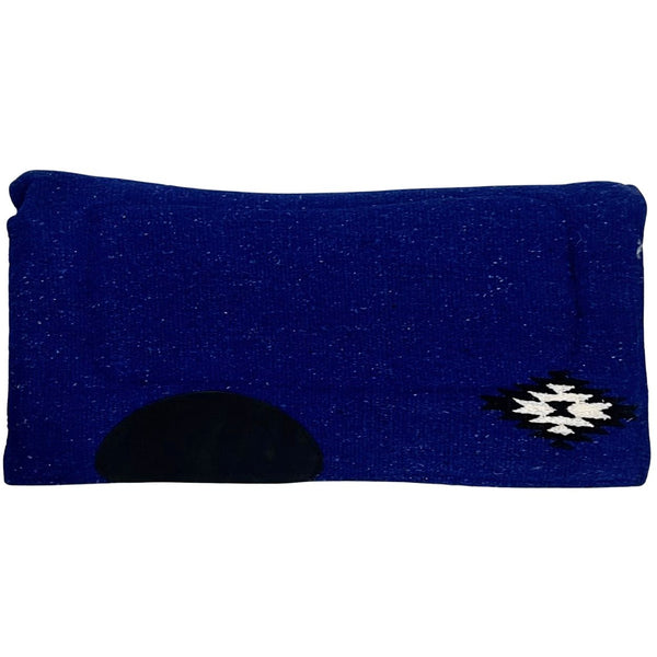 Mustang Embroidered Contoured Navajo Pony Pad, Blue