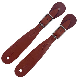 Western Rawhide Youth Spur Straps, Tobacco