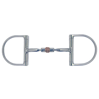 Myler Dee without Hooks Comfort Snaffle with Copper Roller Bit, 5"