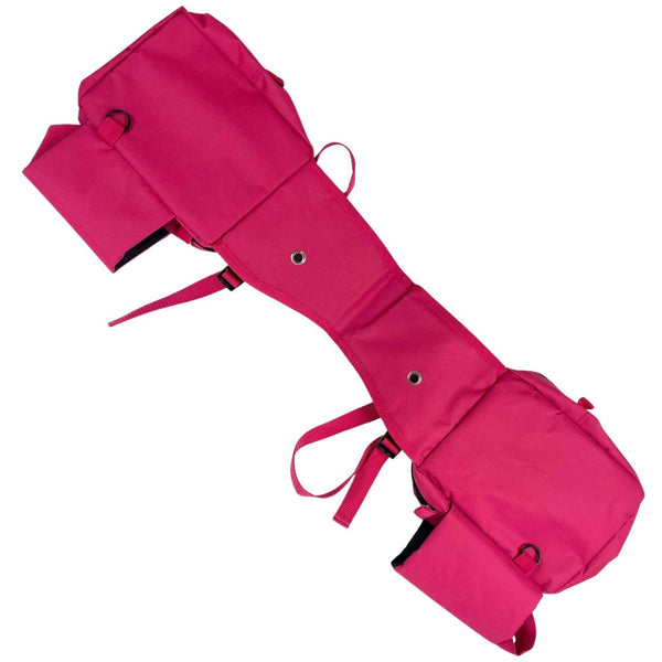 Tough 1 Saddle Bag with Bottle Holders, Pink