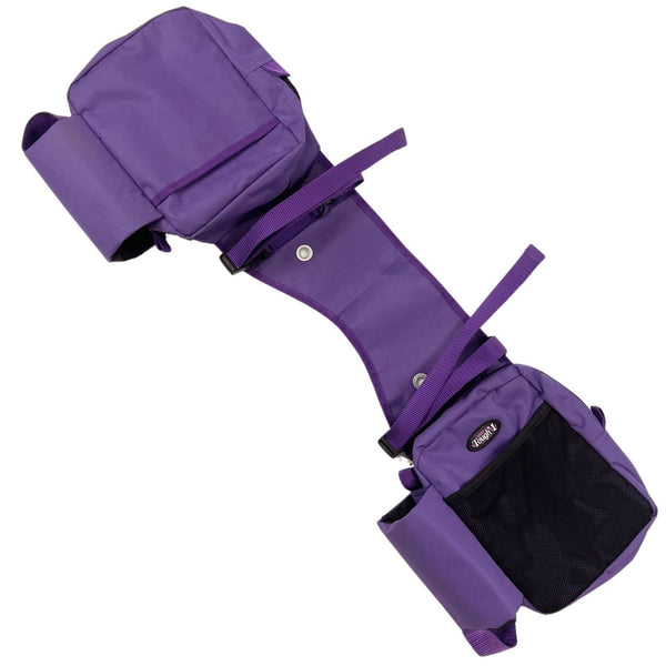 Tough 1 Saddle Bag with Bottle Holders, Purple