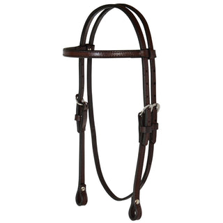 Circle Y Arabian/Cob Classic Smooth Browband Headstall, Walnut