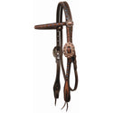 Country Legend Copper Cactus Browband Headstall, Blue Lace