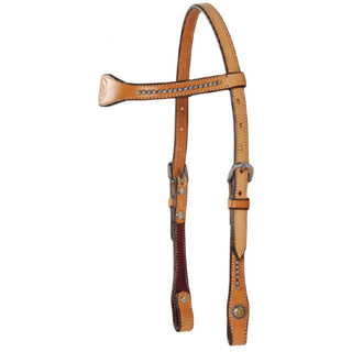 Country Legend Dee Butterfield Short Cheek Browband Headstall, Golden Tan