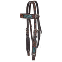 Circle Y Filigree Turquoise Gator Headstall, Pony Size