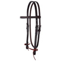 Circle Y Stitched Browband Headstall, Chocolate