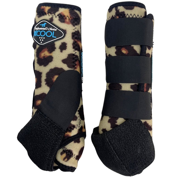 2XCool Sports Medicine Boots Front Pair, Cheetah