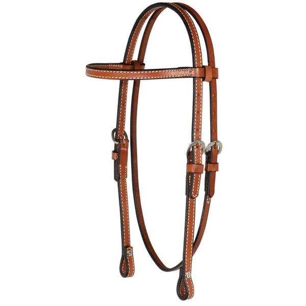 Circle Y Arabian/Cob Classic Smooth Browband Headstall, Regular Oil