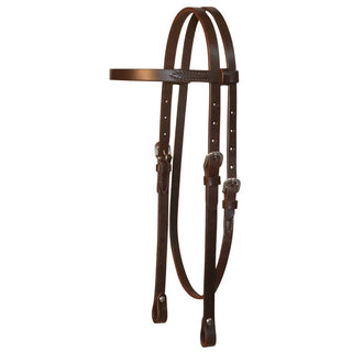 Circle Y Lightweight Classic Smooth Browband Headstall, Walnut