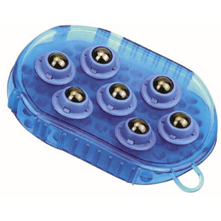 Gel Groomer with Magnetic Massage Rollers, Blue