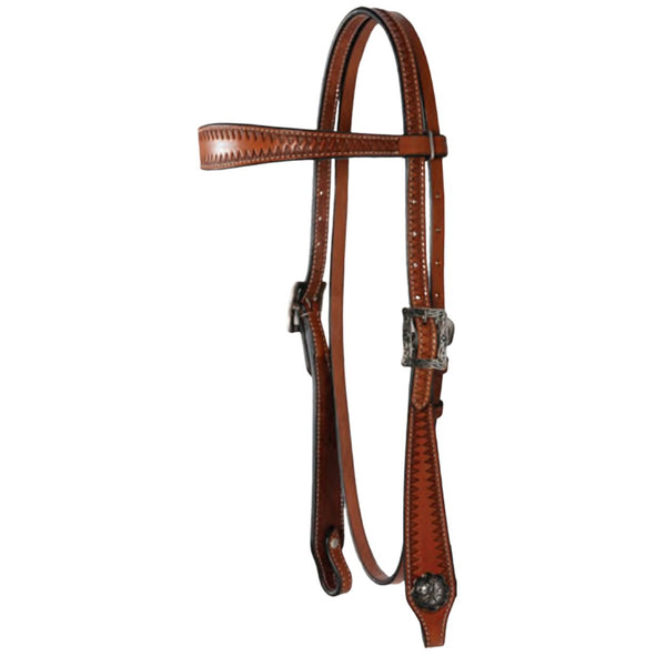 Sierra Jaws Brow Headstall, Medium Oil