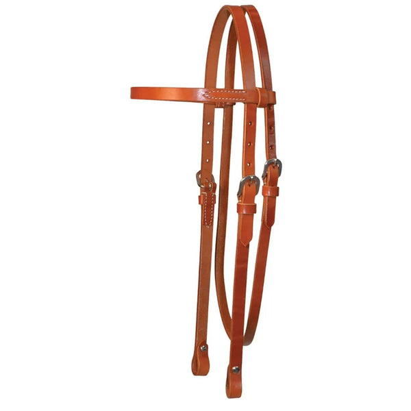 Circle Y Lightweight Classic Smooth Browband Headstall, Regular Oil