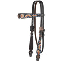 Circle Y Sunflower Buckstitch Browband Headstall