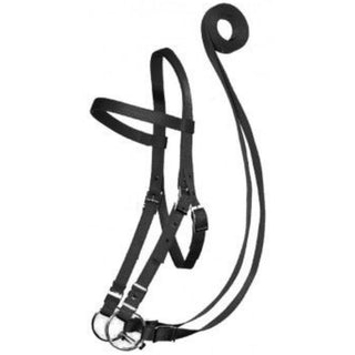 Triple E Nylon Black Bridle Set, Draft Size