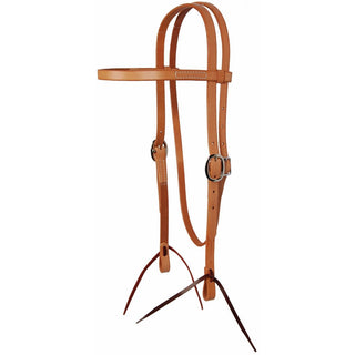 Western Rawhide Signature Browband Headstall with Ties, Golden