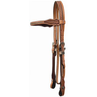 Country Legend Bronco Braid Browband Headstall, Golden