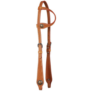 Country Legend Basketweave One Ear Headstall, Golden