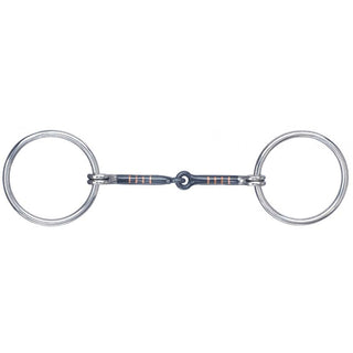 Black Satin Snaffle O Ring Bit, 5 1/4"