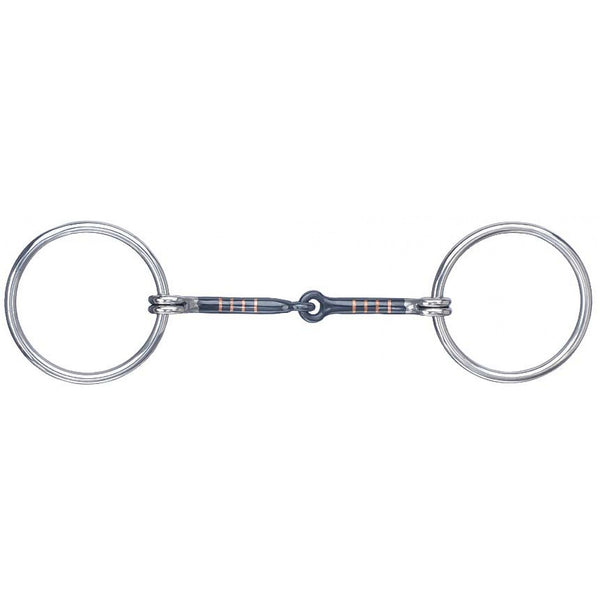 Black Satin Snaffle O Ring Bit, 5 1/4"