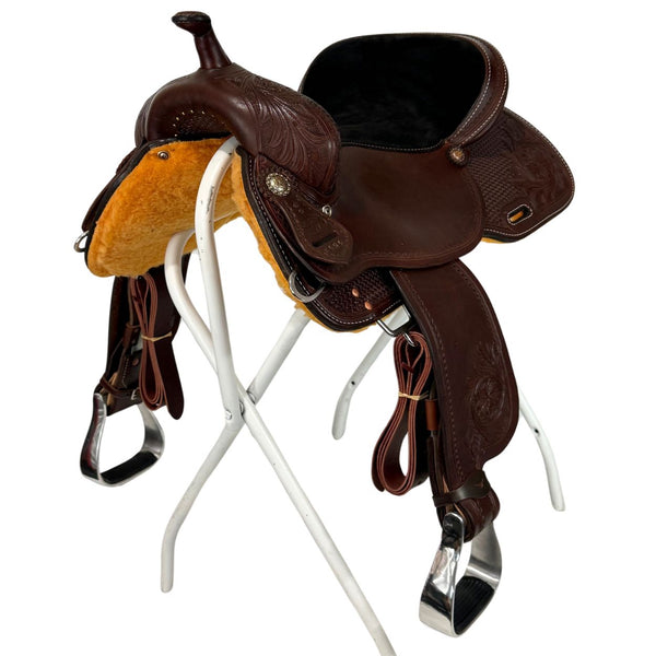 Western Rawhide Brazilian Trail Saddle, Dark Brown, 16"