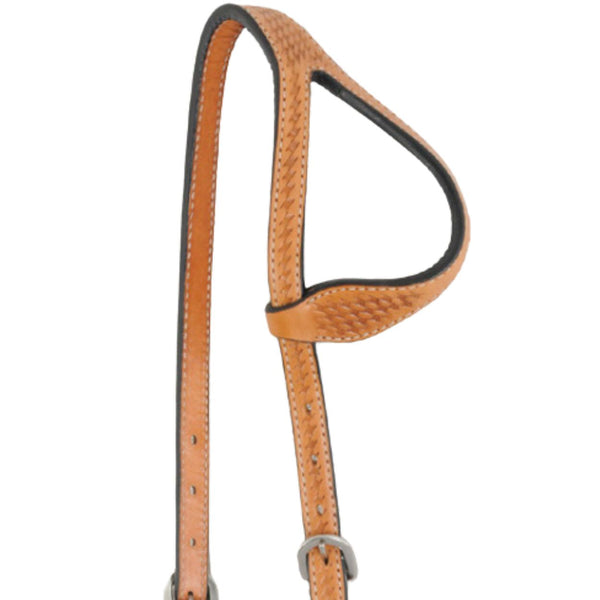 Country Legend Basket Tooled One Ear Headstall, Golden