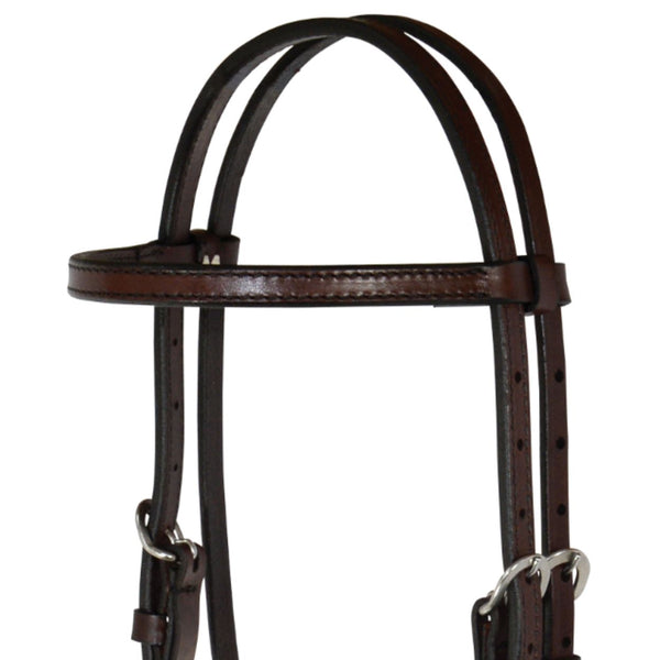 Circle Y Arabian/Cob Classic Smooth Browband Headstall, Walnut