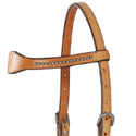 Country Legend Dee Butterfield Short Cheek Browband Headstall, Golden Tan