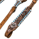 1D Blue Whip Stitch Headstall & Breast Collar Set