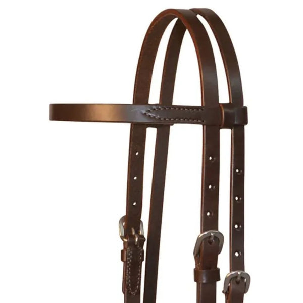 Circle Y Lightweight Classic Smooth Browband Headstall, Walnut