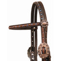 Country Legend Copper Cactus Browband Headstall, Blue Lace