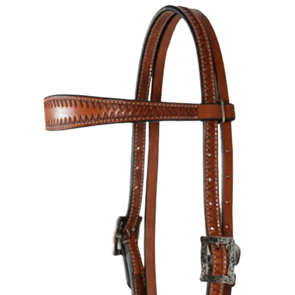 Sierra Jaws Brow Headstall, Medium Oil