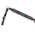 Circle Y Filigree Turquoise Gator Breast Collar, Pony Size