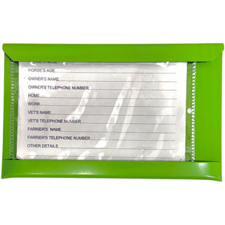 Tough 1 Stall Card Holder, Lime Green