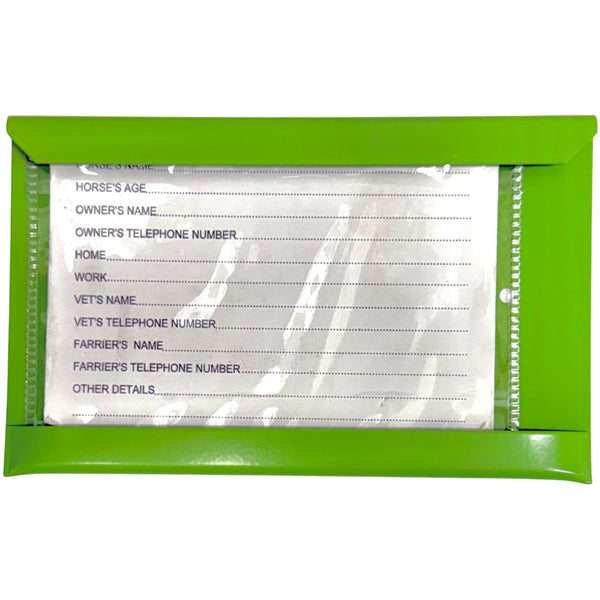 Tough 1 Stall Card Holder, Lime Green