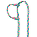 Mustang Braided Slip Ear Headstall, Pink/Turquoise/Lime