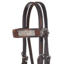 Circle Y Filigree Hair on Hide Headstall, Pony Size