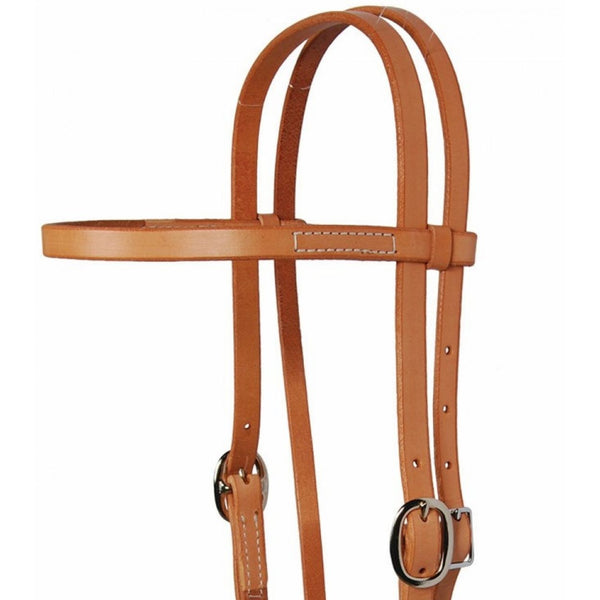 Western Rawhide Signature Browband Headstall with Ties, Golden