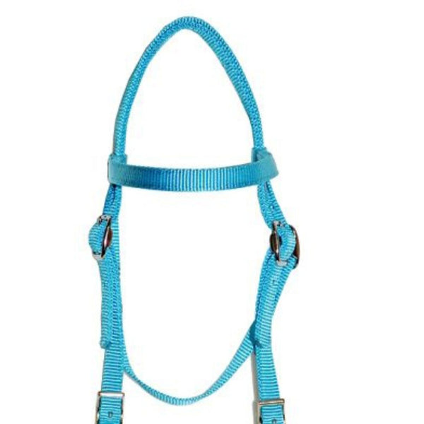 Triple E Miniature Bridle with Bit and Reins, Turquoise