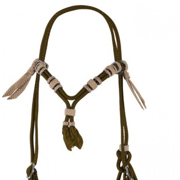 Vaquero Cross Knot Brow Headstall, Brown