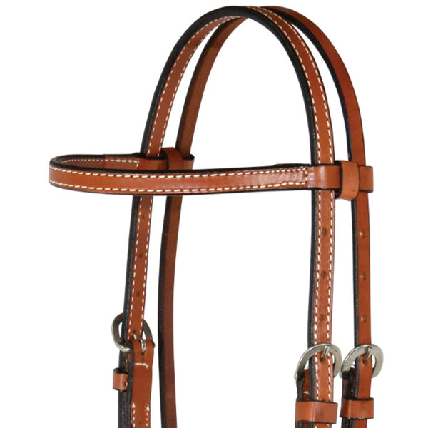 Circle Y Arabian/Cob Classic Smooth Browband Headstall, Regular Oil