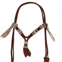 Vaquero Cross Knot Brow Headstall, Burgundy