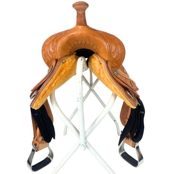 Western Rawhide Dee Butterfield Pro Barrel Saddle, 15"
