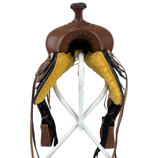 Sierra Indy Round Skirt Trail Saddle, Chestnut, 16"