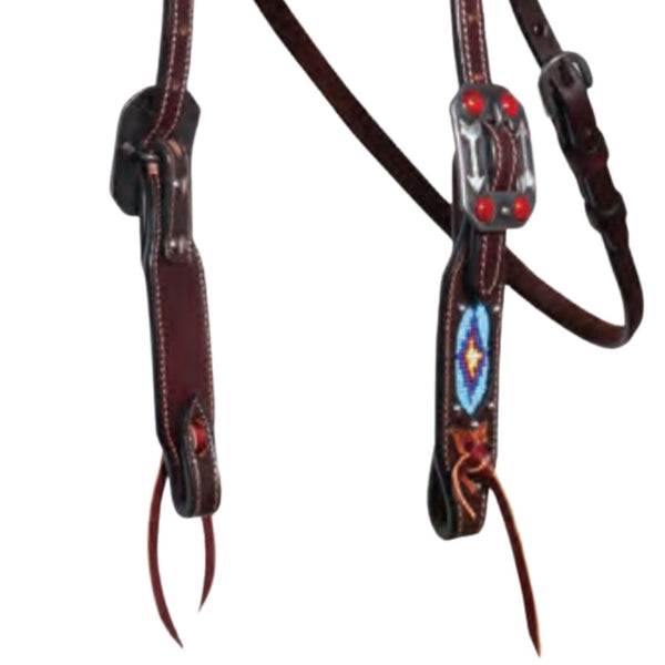 Professional's Choice Dark Beaded Browband Headstall