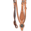 Country Legend Buckstitch & Basket Browband Headstall, Golden