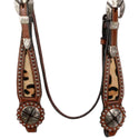 Sierra Leopard Wide Browband Headstall, Soft Chestnut