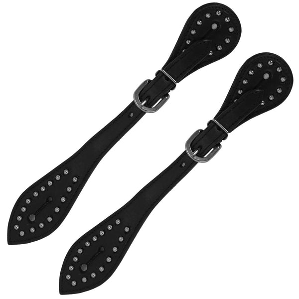 Sierra Studded Spur Straps, Black