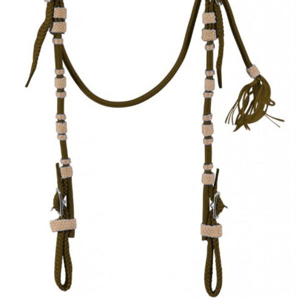 Vaquero Cross Knot Brow Headstall, Brown