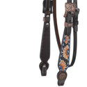 Circle Y Sunflower Buckstitch Browband Headstall